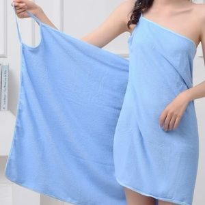 1pc Solid Color Bath Towel